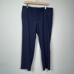 Zanella Active Italy Curtis Pants Men's Sz 38x30 Navy Blue Stretch Dress Trouser
